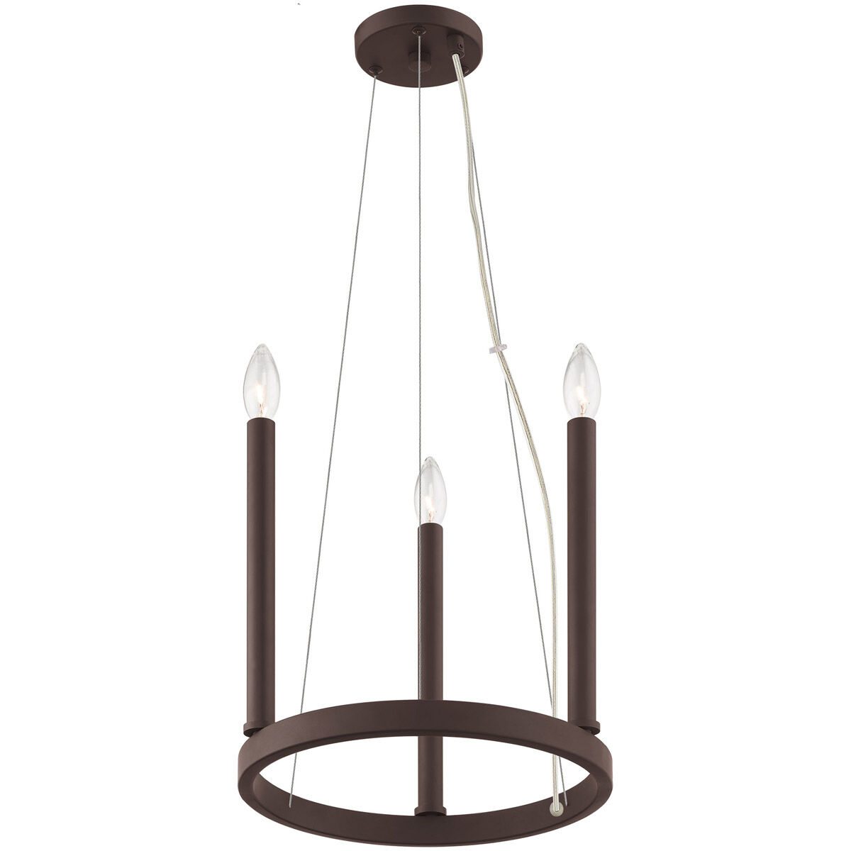 Alpine 3 Light 12 inch Bronze Mini Chandelier Ceiling Light