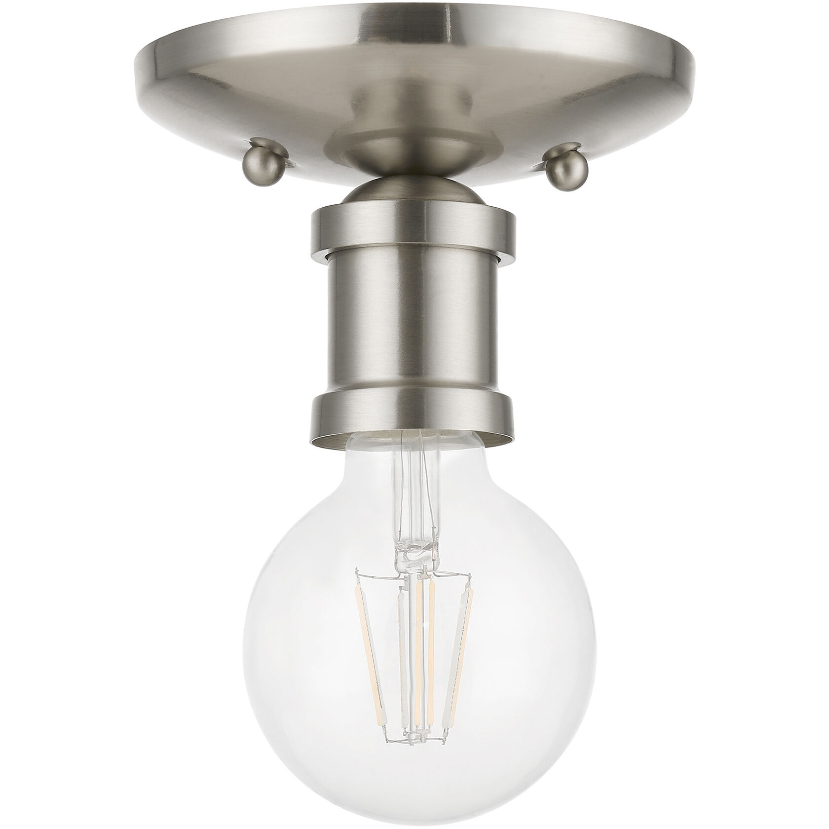 Lansdale 1 Light 5 inch Brushed Nickel Single Flush Mount Ceiling Light, Single