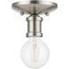 Lansdale 1 Light 5 inch Brushed Nickel Single Flush Mount Ceiling Light, Single