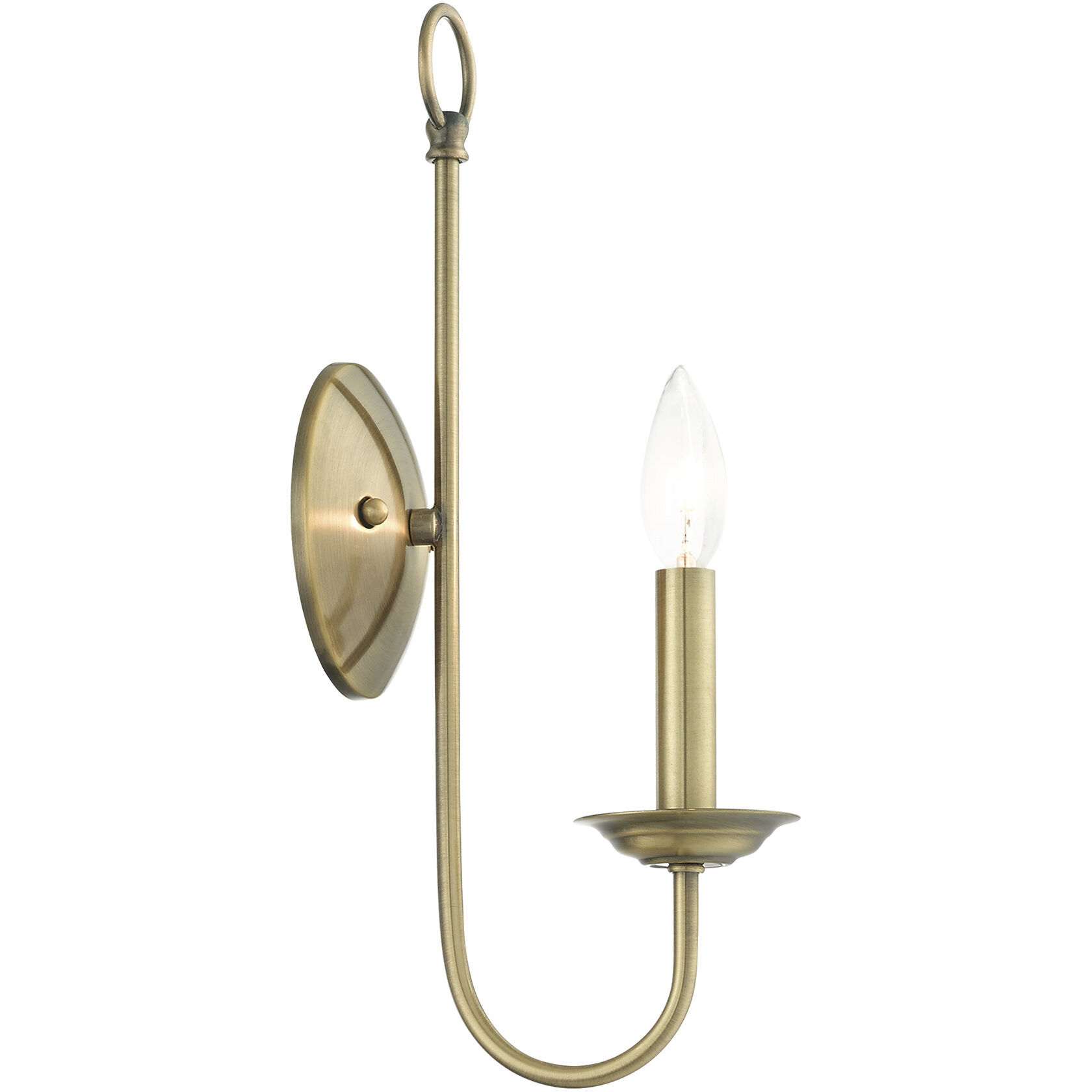 Estate 1 Light 5 inch Antique Brass Sconce Wall Light