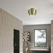 Zolana 2 Light 12 inch Antique Brass Medium Semi-Flush Ceiling Light, Medium