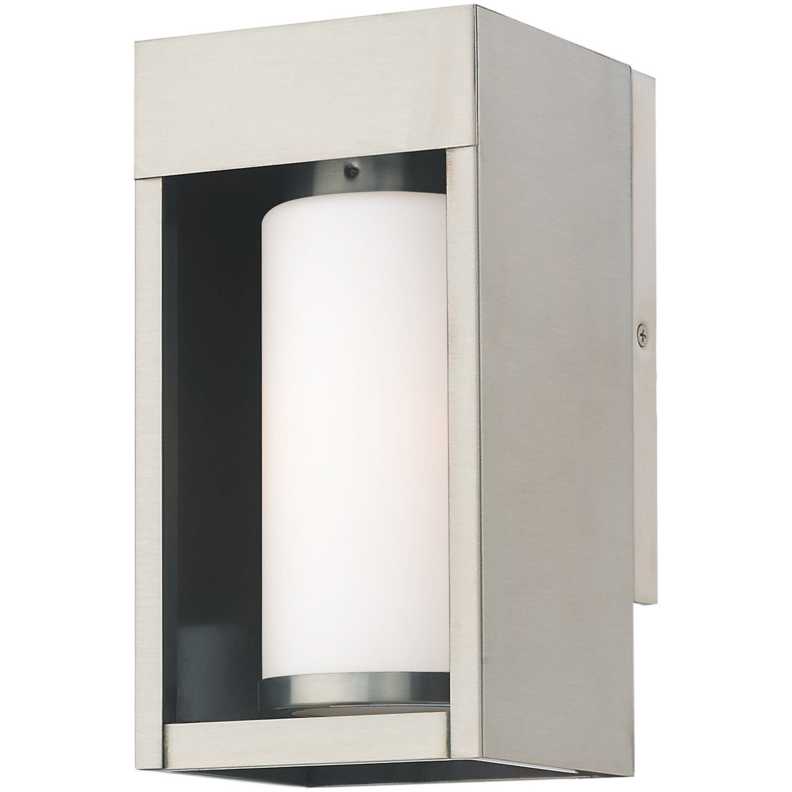 Bleecker 1 Light 9 inch Brushed Nickel Outdoor Wall Lantern