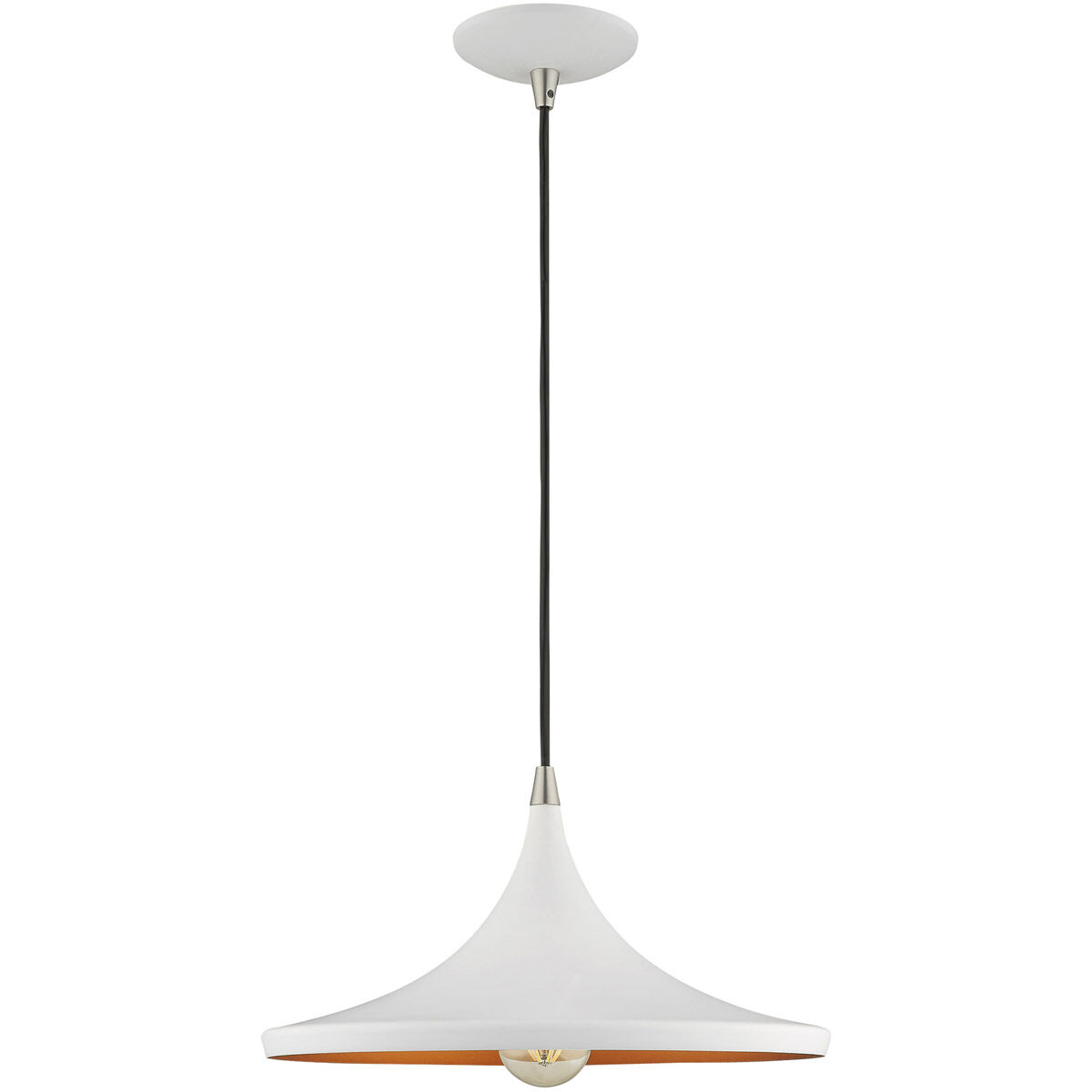 Allison 1 Light 14 inch White Mini Pendant Ceiling Light
