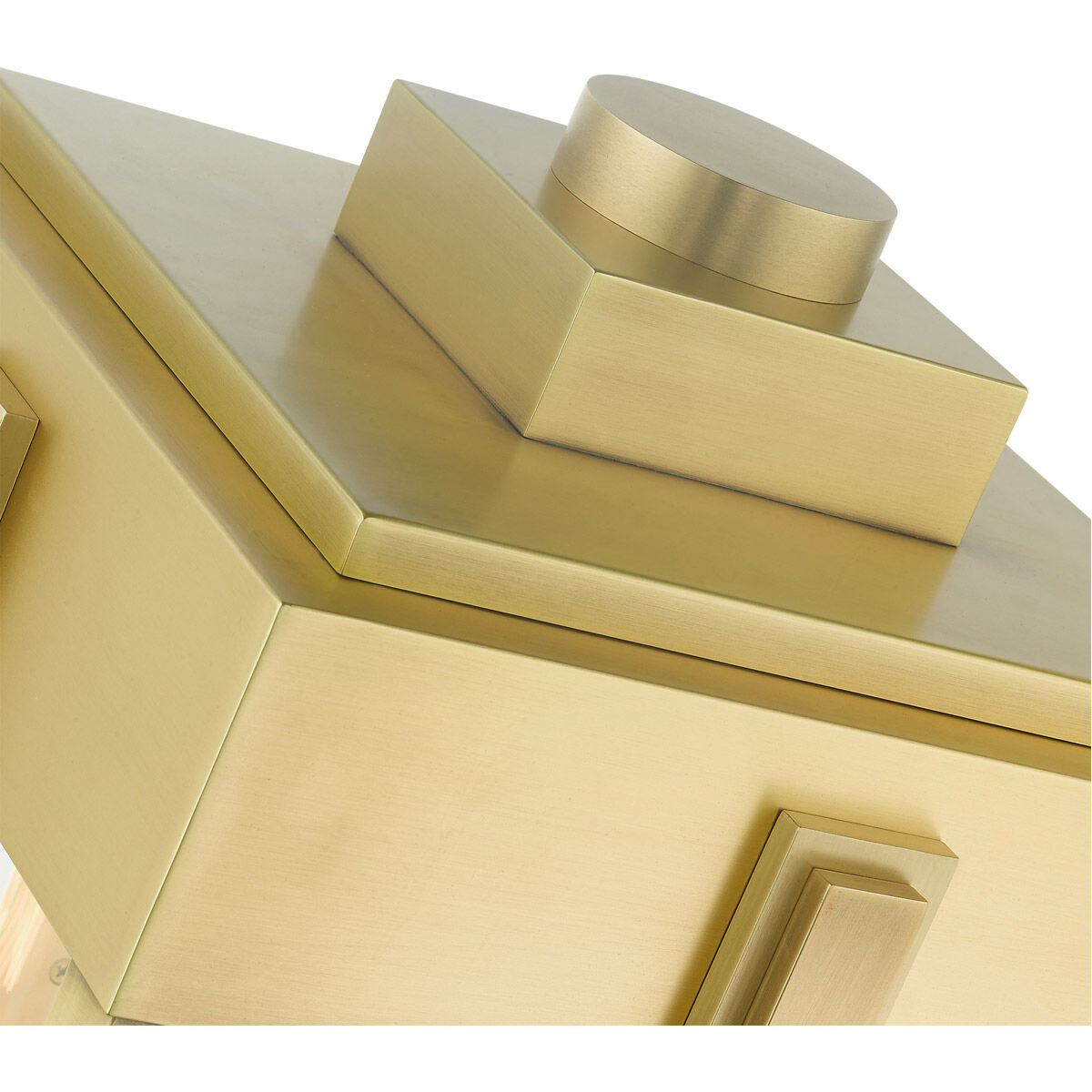 Lexington 4 Light 31 inch Natural Brass Outdoor Post Top Lantern