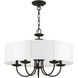 Brookdale 5 Light 23 inch Black Pendant Chandelier Ceiling Light