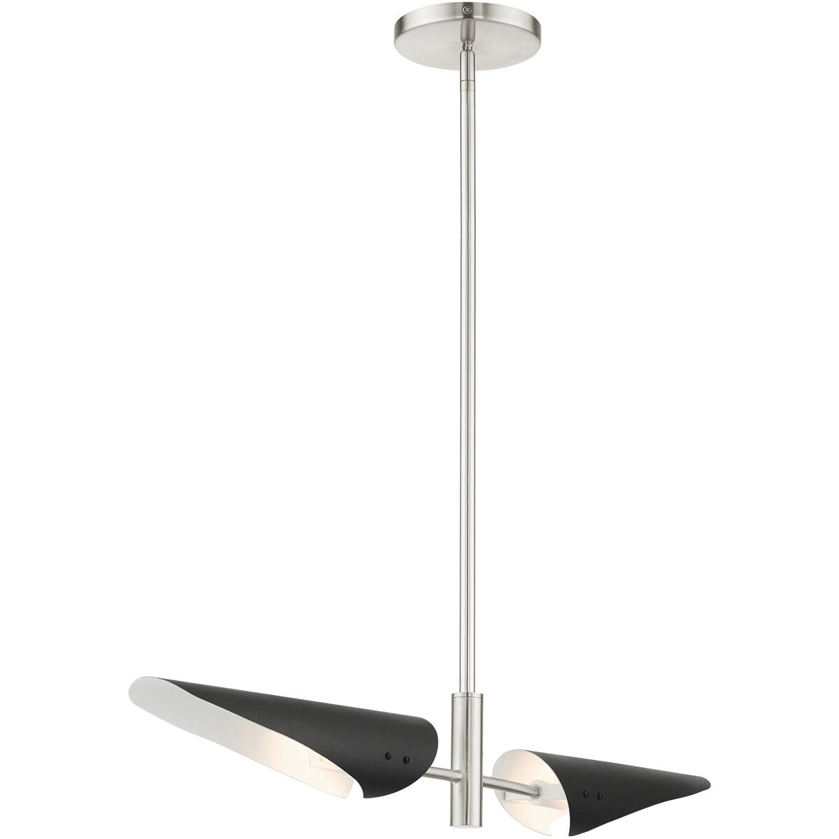 Capistrano 2 Light 38 inch Brushed Nickel Linear Chandelier Ceiling Light