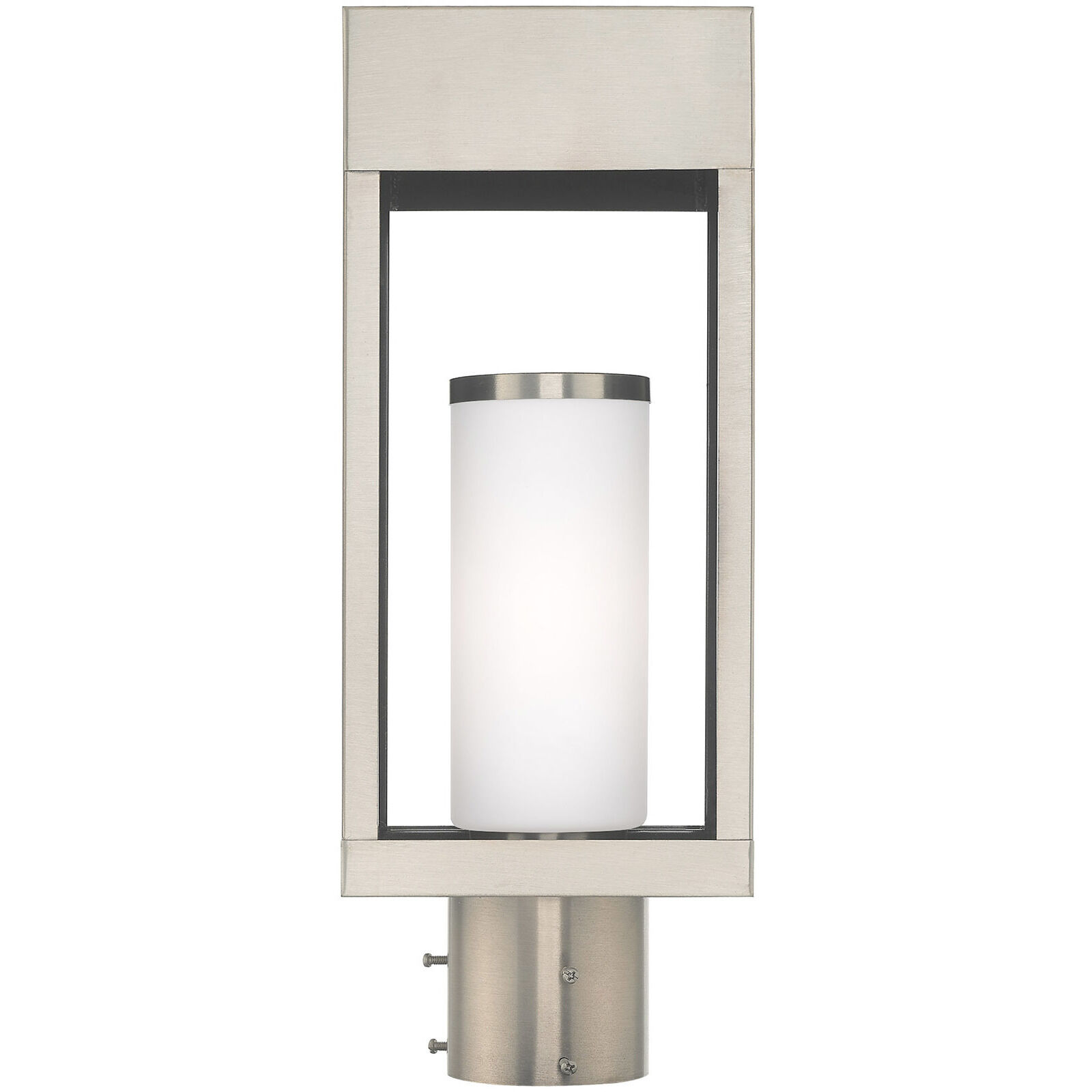 Bleecker 1 Light 17 inch Brushed Nickel Outdoor Post Top Lantern