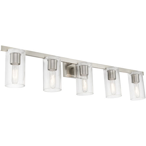 Clarion 5 Light 42 inch Brushed Nickel Vanity Sconce Wall Light