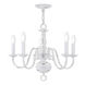 Williamsburgh 5 Light 24 inch Antique White Chandelier Ceiling Light