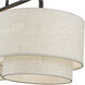 Manorwood 3 Light 12 inch English Bronze Extra Large Linear Chandelier Ceiling Light, Extra Large