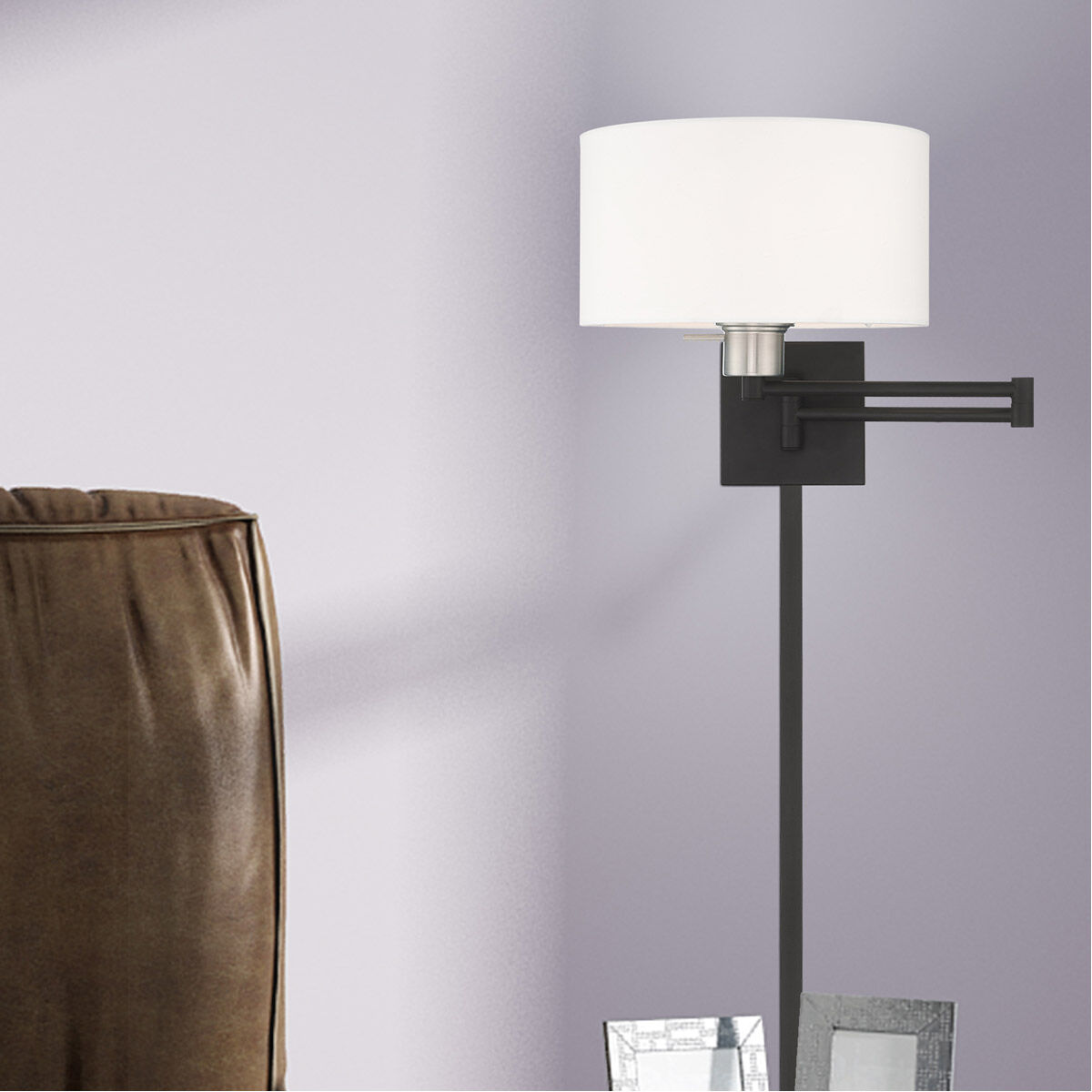 Allison 24 inch 100.00 watt Black Swing Arm Wall Lamp Wall Light