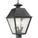 Mansfield 3 Light 20 inch Charcoal Outdoor Post Top Lantern 