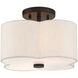 Solstice 2 Light 13 inch English Bronze Semi Flush Ceiling Light