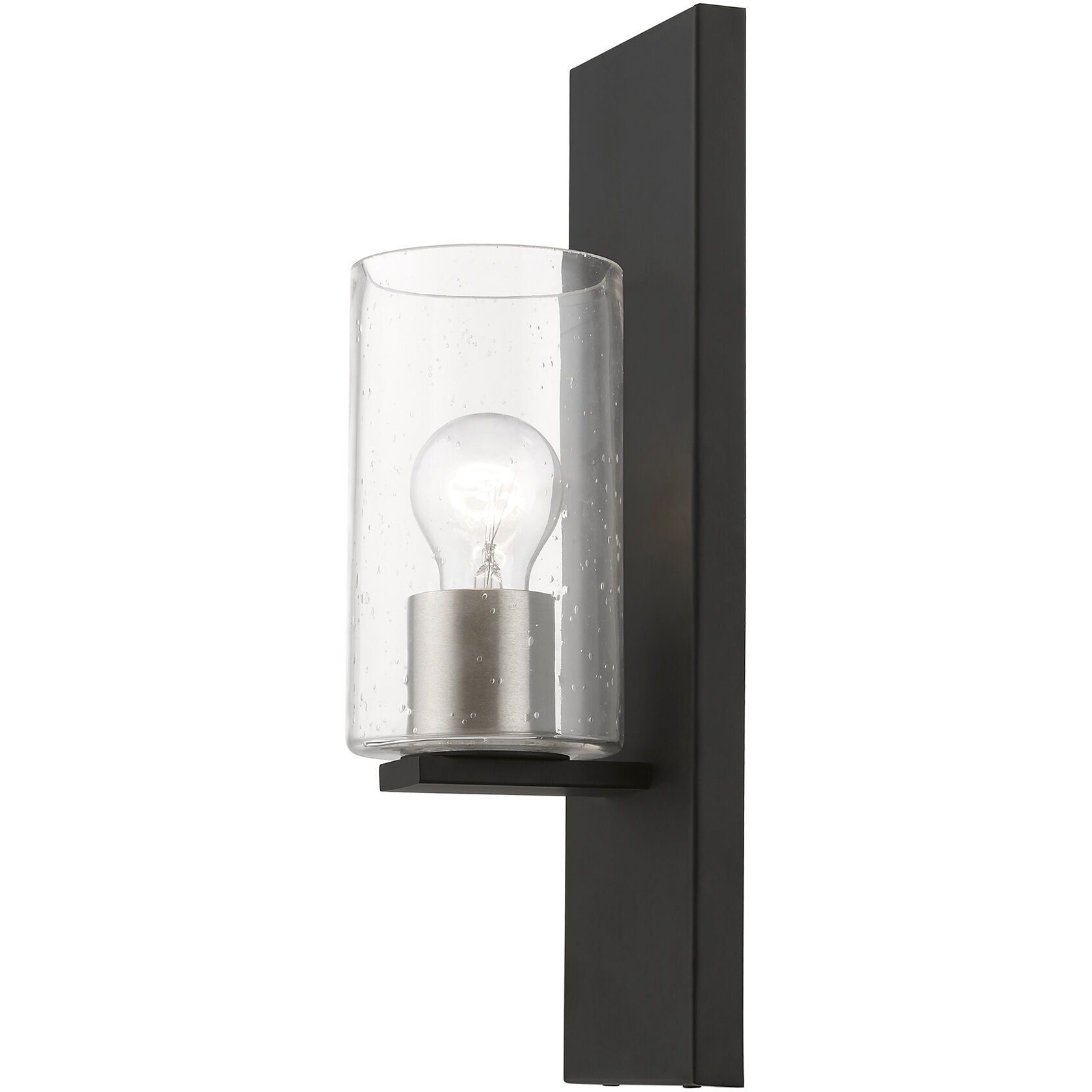 Zurich 1 Light 5 inch Black with Brushed Nickel Accents Wall Sconce Wall Light