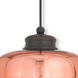 Hand Blown Art Glass Mini Pendants 1 Light 9.25 inch English Bronze Mini Pendant Ceiling Light