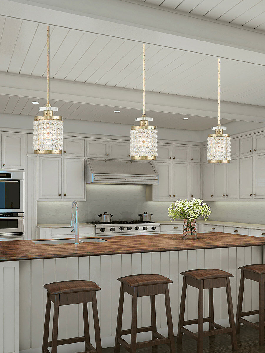 Grammercy 1 Light 5 inch Hand Applied Winter Gold Mini Pendant Ceiling Light