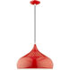 Allison 1 Light 16 inch Shiny Red Mini Pendant Ceiling Light