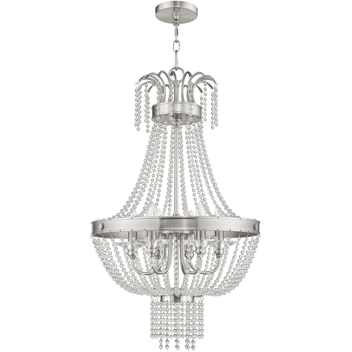 Valentina 6 Light 18 inch Brushed Nickel Pendant Ceiling Light