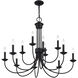 Estate 12 Light 36 inch Black 2-Tier Chandelier Ceiling Light