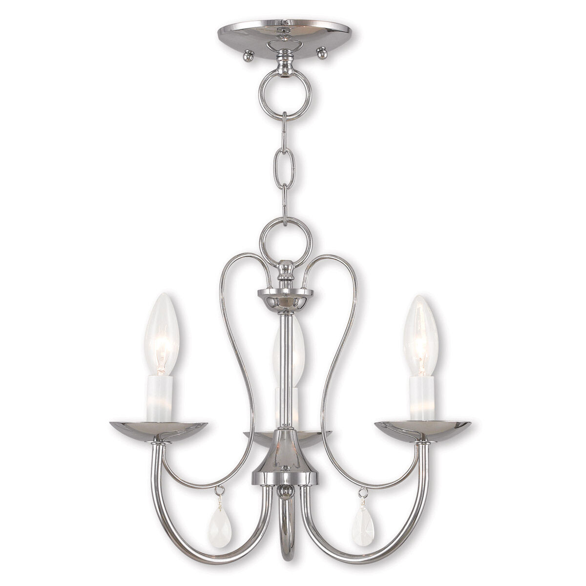 Mirabella 3 Light 14.5 inch Polished Chrome Chandelier Ceiling Light