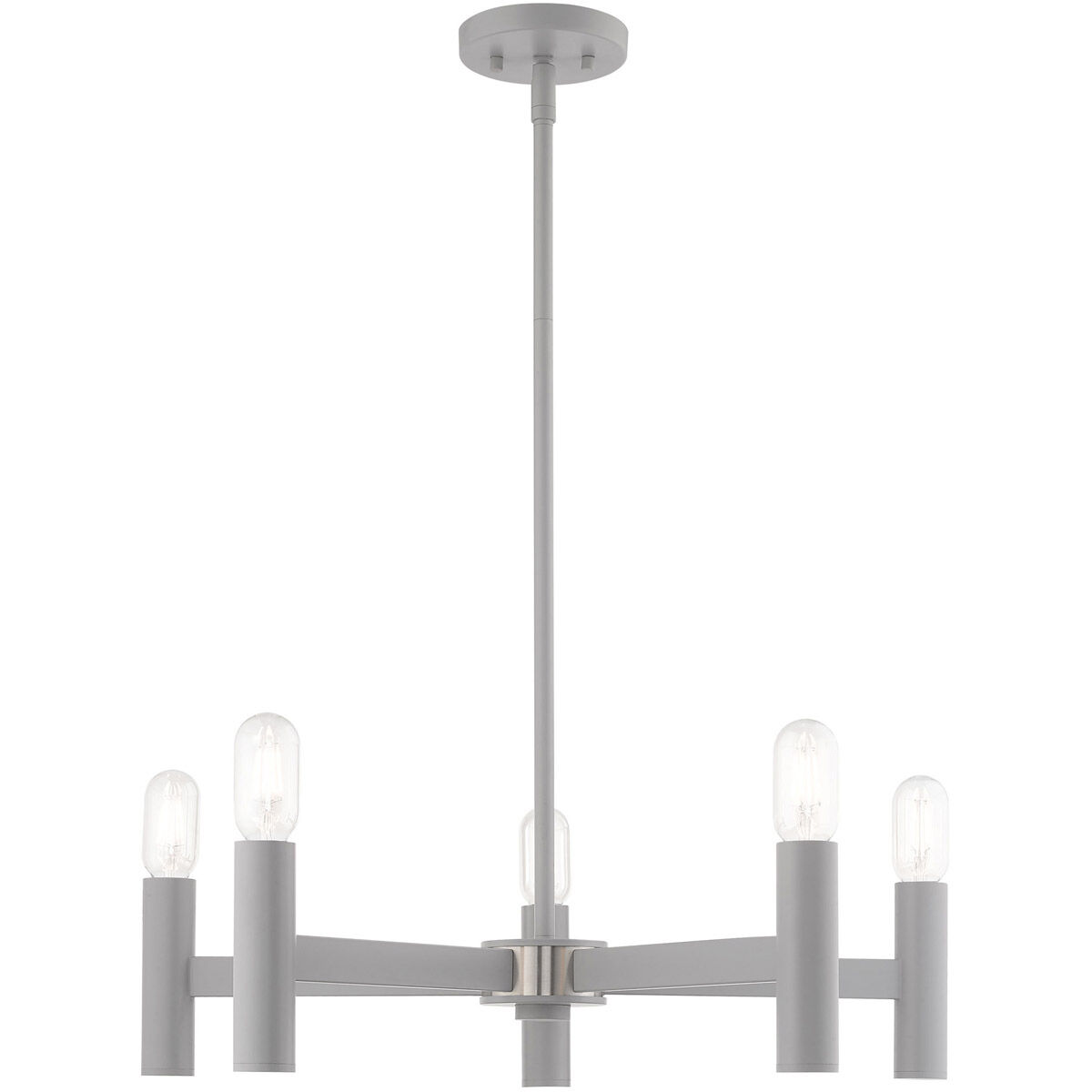 Copenhagen 5 Light 25 inch Nordic Gray Chandelier Ceiling Light