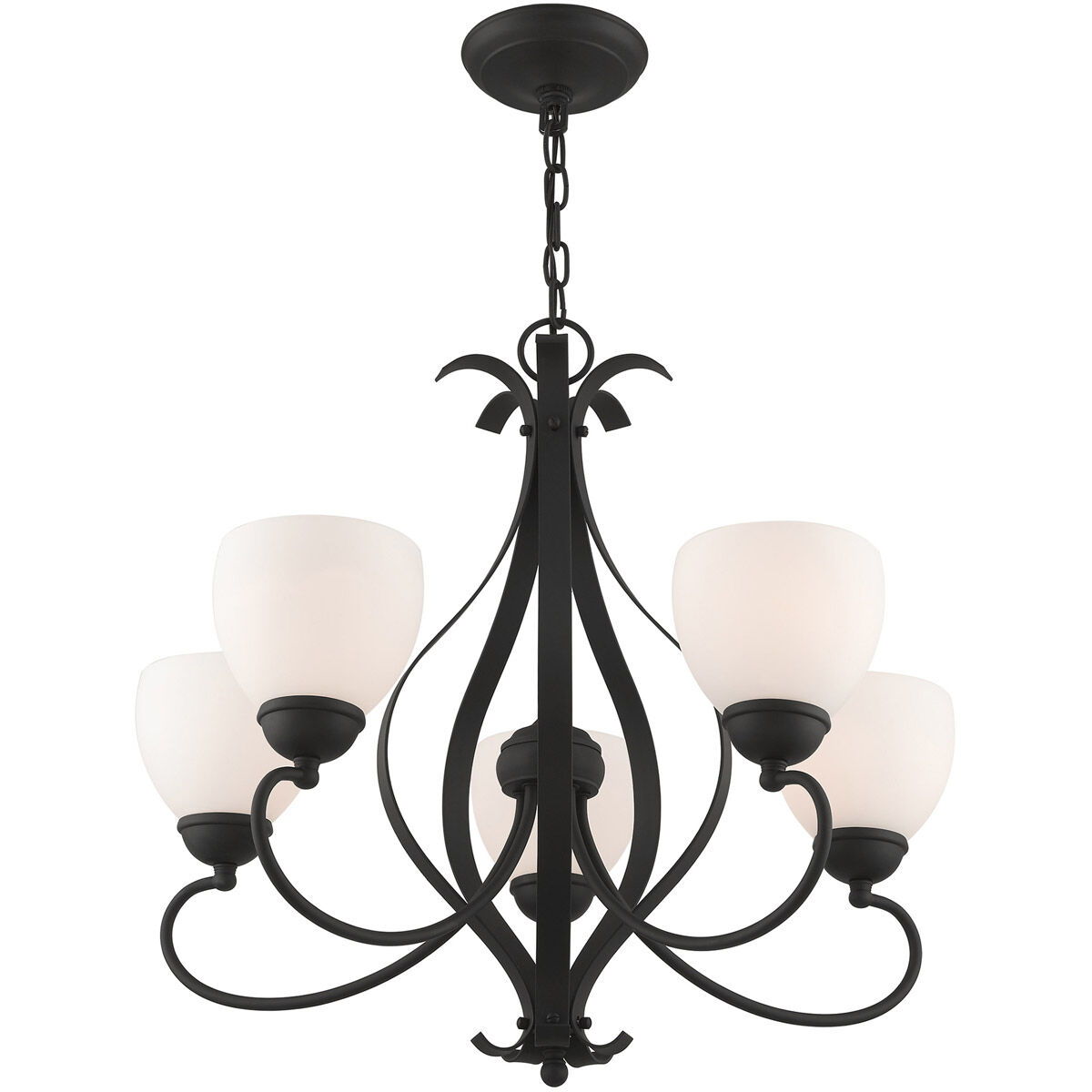 Brookside 5 Light 26 inch Black Chandelier Ceiling Light