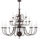 Williamsburgh 22 Light 42 inch Bronze Chandelier Ceiling Light