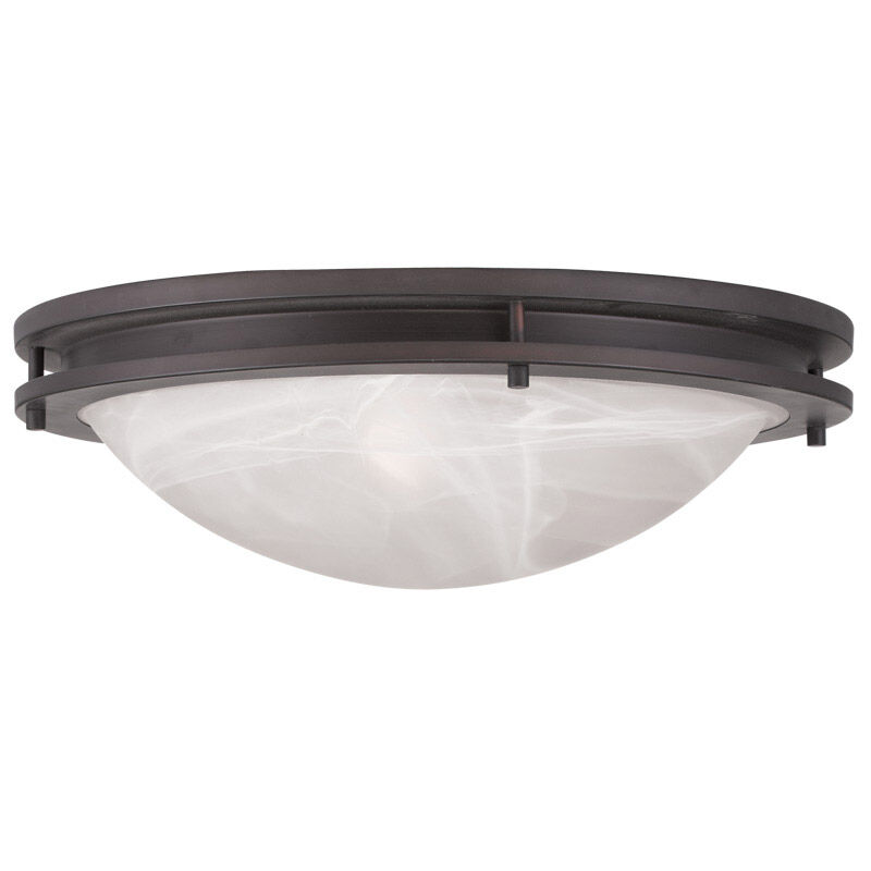 Ariel 3 Light 17 inch Bronze Flush Mount Ceiling Light