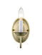 Home Basics 1 Light 4 inch Antique Brass Wall Sconce Wall Light