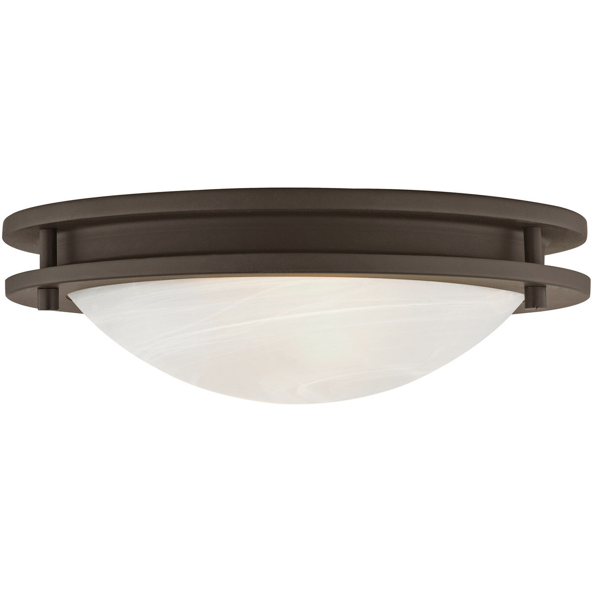 Ariel 2 Light 11 inch Bronze Flush Mount Ceiling Light