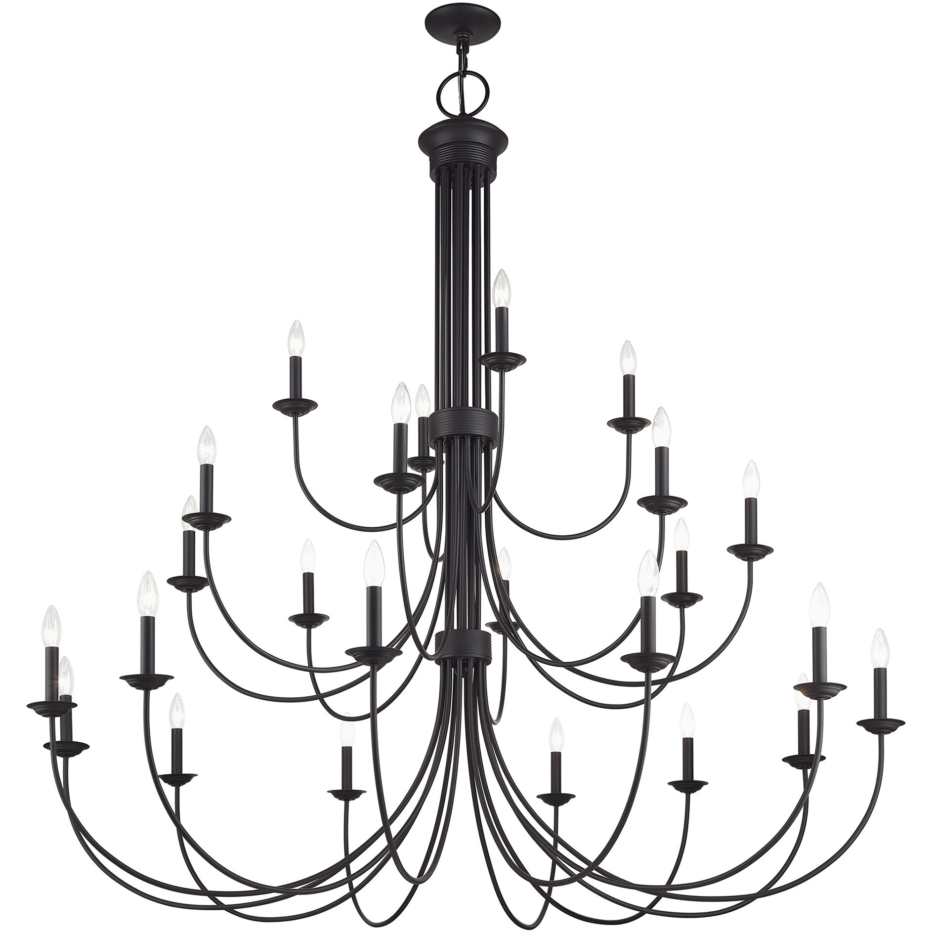 Estate 24 Light 60 inch Bronze Foyer Chandelier Ceiling Light