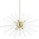 Utopia 9 Light 32 inch Satin Brass Pendant Chandelier Ceiling Light, Large