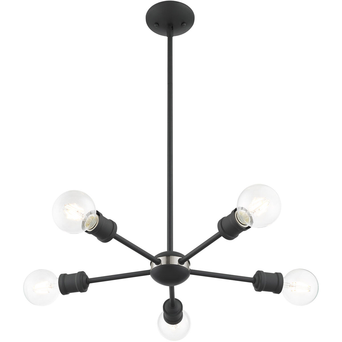 Lansdale 5 Light 19 inch Scandinavian Gray Chandelier Ceiling Light