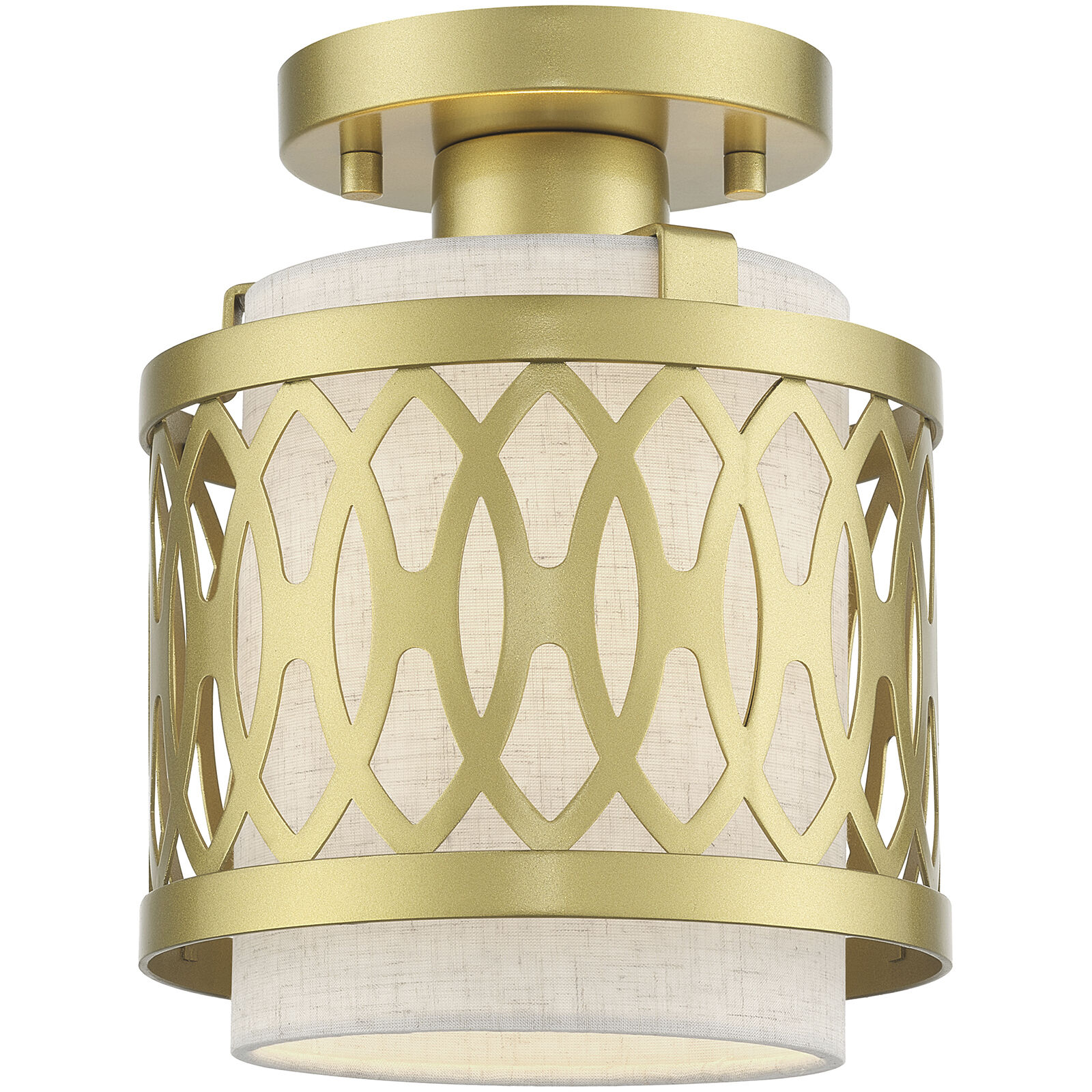 Vistaview 1 Light 7.25 inch Soft Gold Semi-Flush Ceiling Light