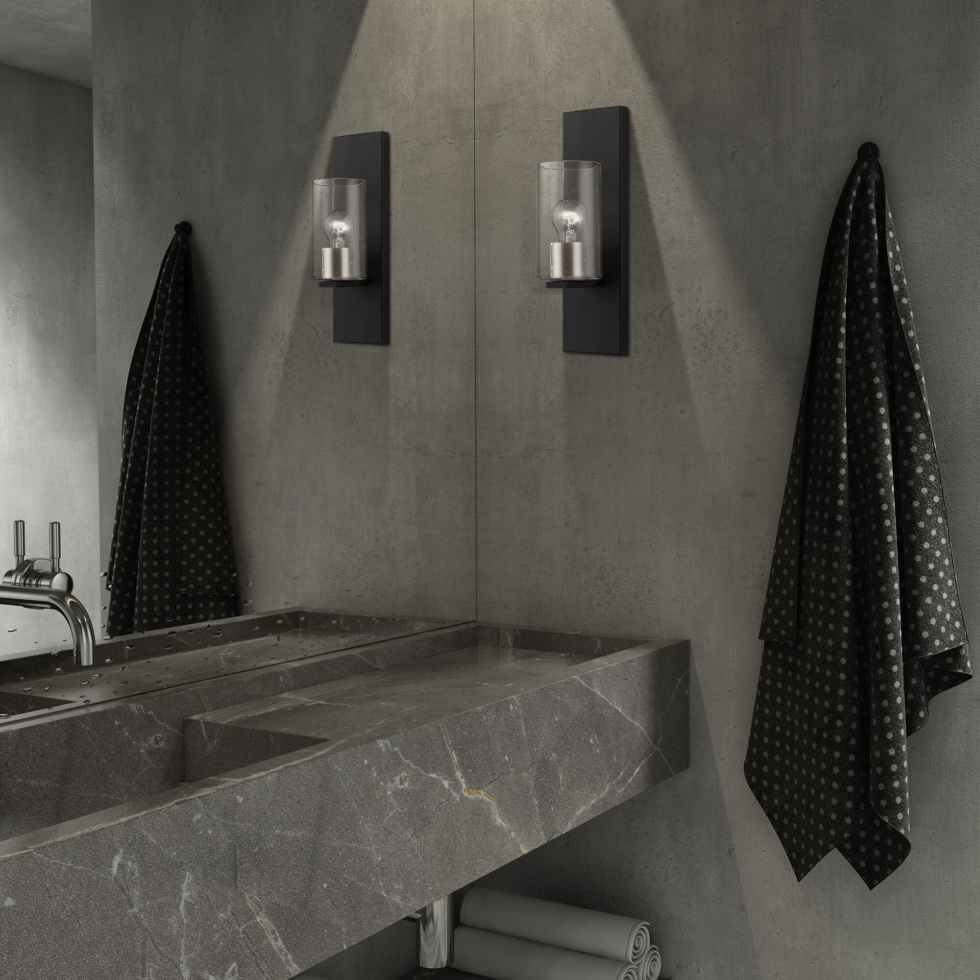 Zurich 1 Light 5 inch Black with Brushed Nickel Accents Wall Sconce Wall Light