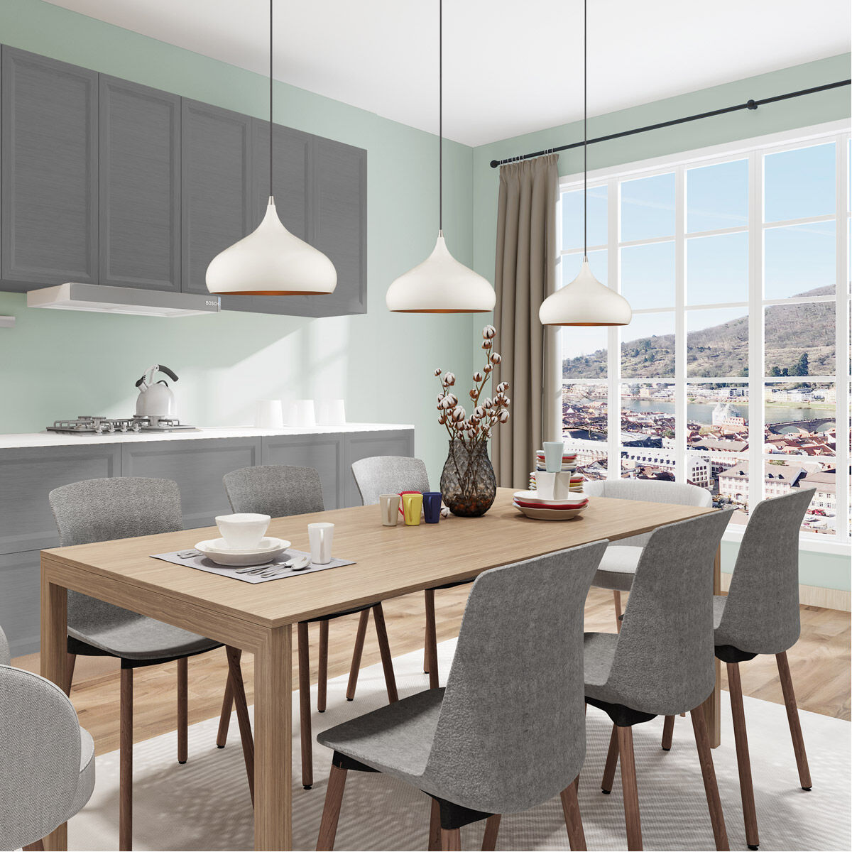 Allison 1 Light 13.75 inch Shiny White Mini Pendant Ceiling Light