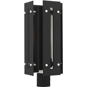 Utrecht 1 Light 20 inch Black with Brushed Nickel Accents Outdoor Post Top Lantern