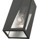 Forsyth 1 Light 11 inch Black with Brushed Nickel Outdoor Wall Lantern in Antique Brass with Brushed Nickel , Medium
