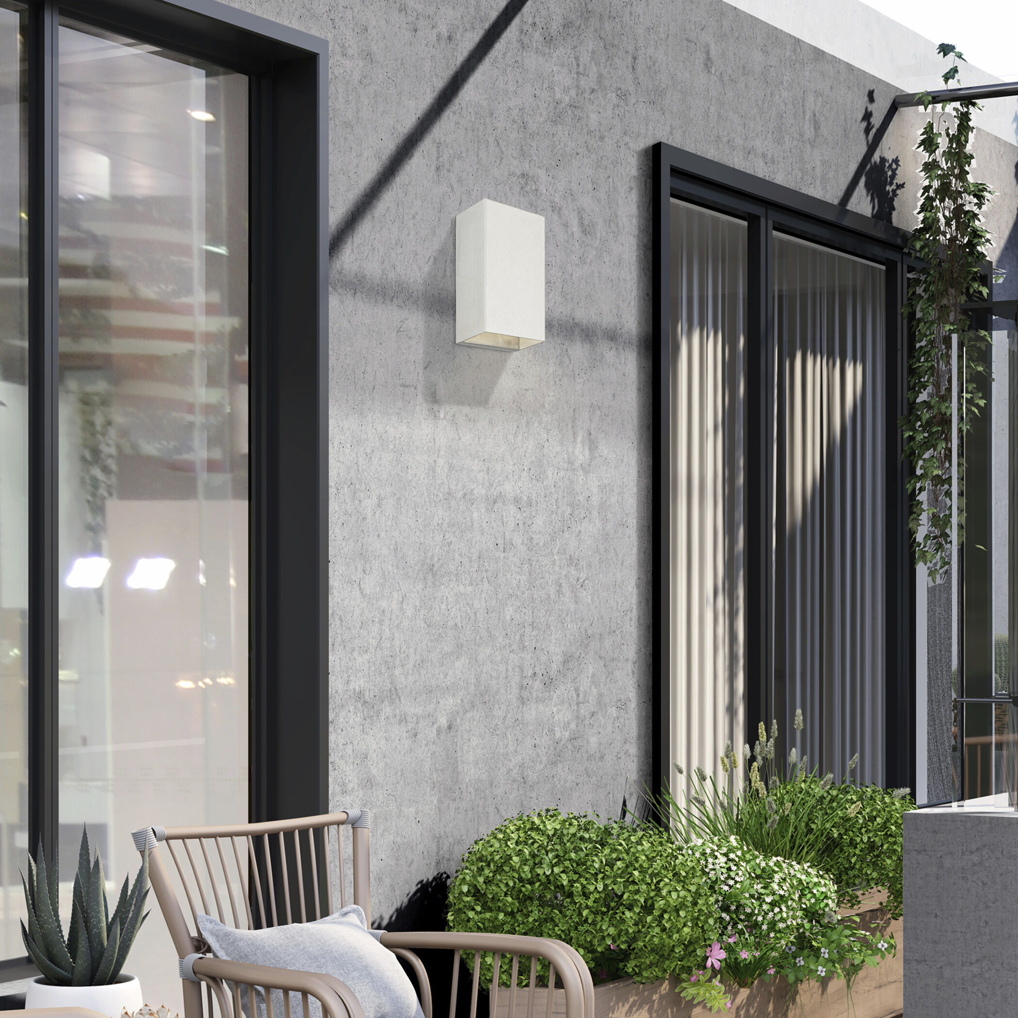 Derby 1 Light 10 inch Brushed Nickel Outdoor / Indoor Sconce, Medium