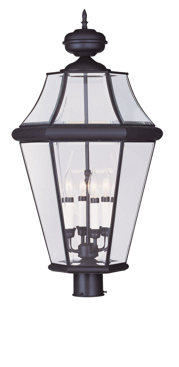 Georgetown 4 Light 29 inch Bronze Outdoor Post Top Lantern