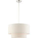 Meadow 3 Light 20 inch Brushed Nickel Pendant Ceiling Light 