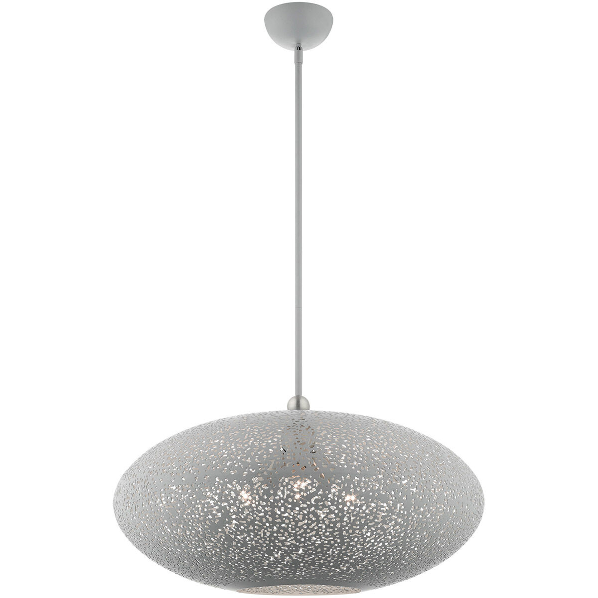 Charlton 3 Light 24 inch Nordic Gray with Brushed Nickel Accents Pendant Ceiling Light