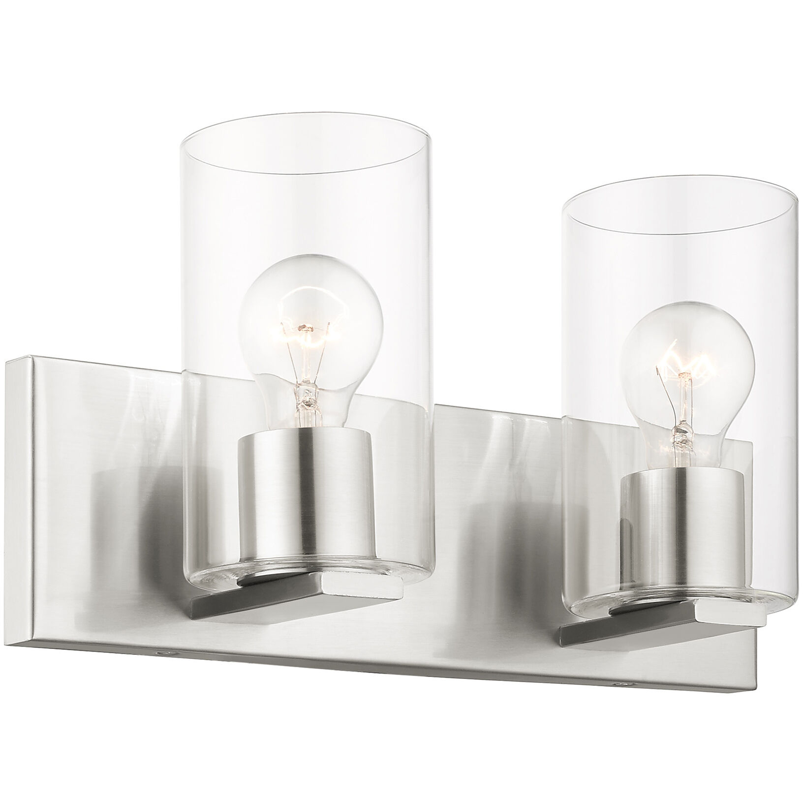 Zurich 2 Light 15 inch Brushed Nickel Vanity Sconce Wall Light