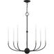 Clairmont 7 Light 28 inch Black with Brushed Nickel Accents Chandelier Ceiling Light