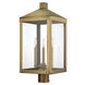 Nyack 3 Light 24 inch Antique Brass Outdoor Post Top Lantern