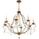 Chesterfield 8 Light 32 inch Hand Applied Venetian Golden Bronze Chandelier Ceiling Light