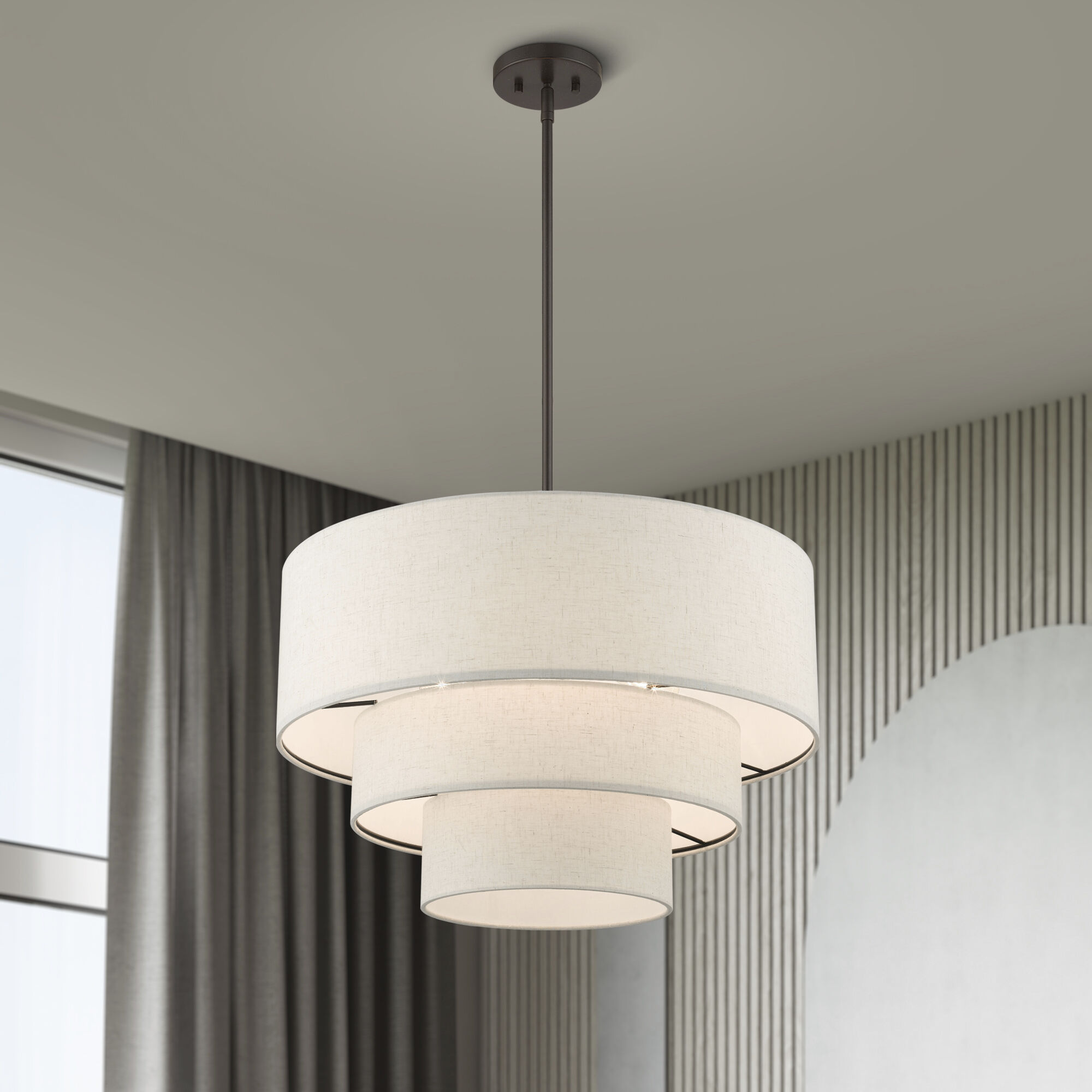 Gladstone 4 Light 23 inch English Bronze Pendant Chandelier Ceiling Light