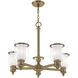 Middlebush 5 Light 25 inch Antique Brass Chandelier Ceiling Light