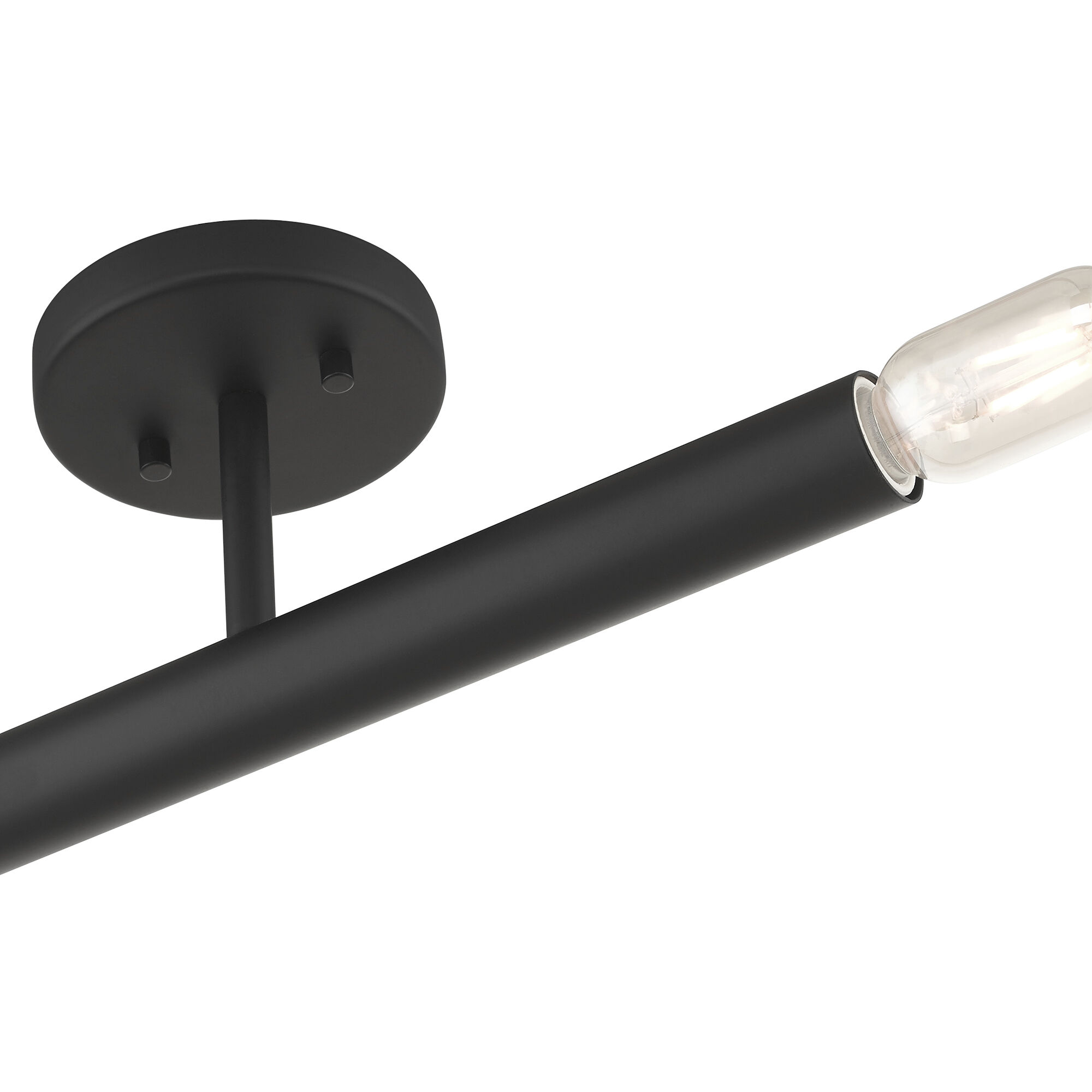 Copenhagen 2 Light 5.13 inch Black Semi-Flush Ceiling Light