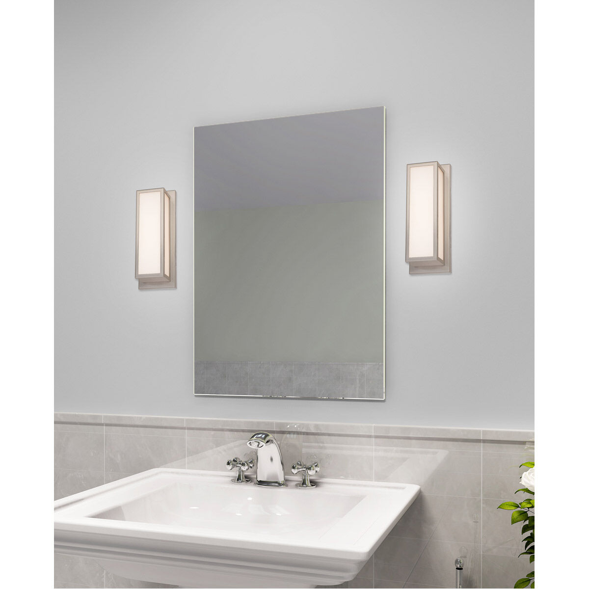Sutter LED 12 inch Brushed Nickel ADA Bath Vanity Wall Light
